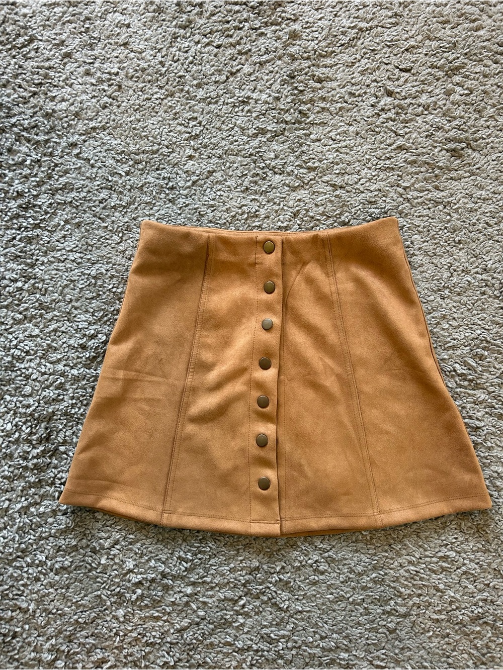 Wishlist Camel Button-Front Circle Skirt